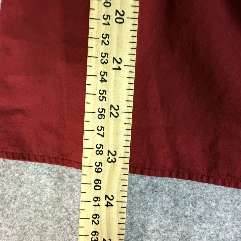Red Smocked Neck Cap Sleeve Button Front Top XL Cotton‎ Bohemian Festival - Picture 7 of 7